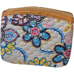Coin pouch with creative flower design print